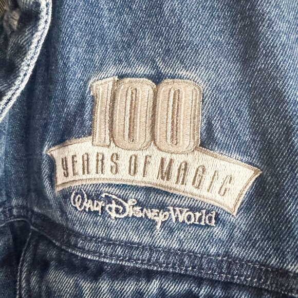 Disney 100 Years of Magic Anniversary Denim Embroidered Jacket L - Picture 3 of 6